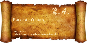 Musics Alexa névjegykártya